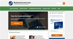 Desktop Screenshot of businessloans.com